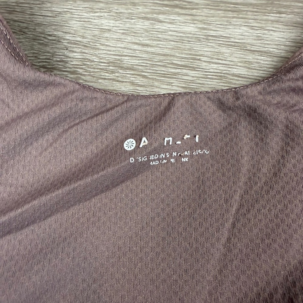 Athleta Women Active Tank Top Padded Racerback Brown Medium - Picture 3 of 8